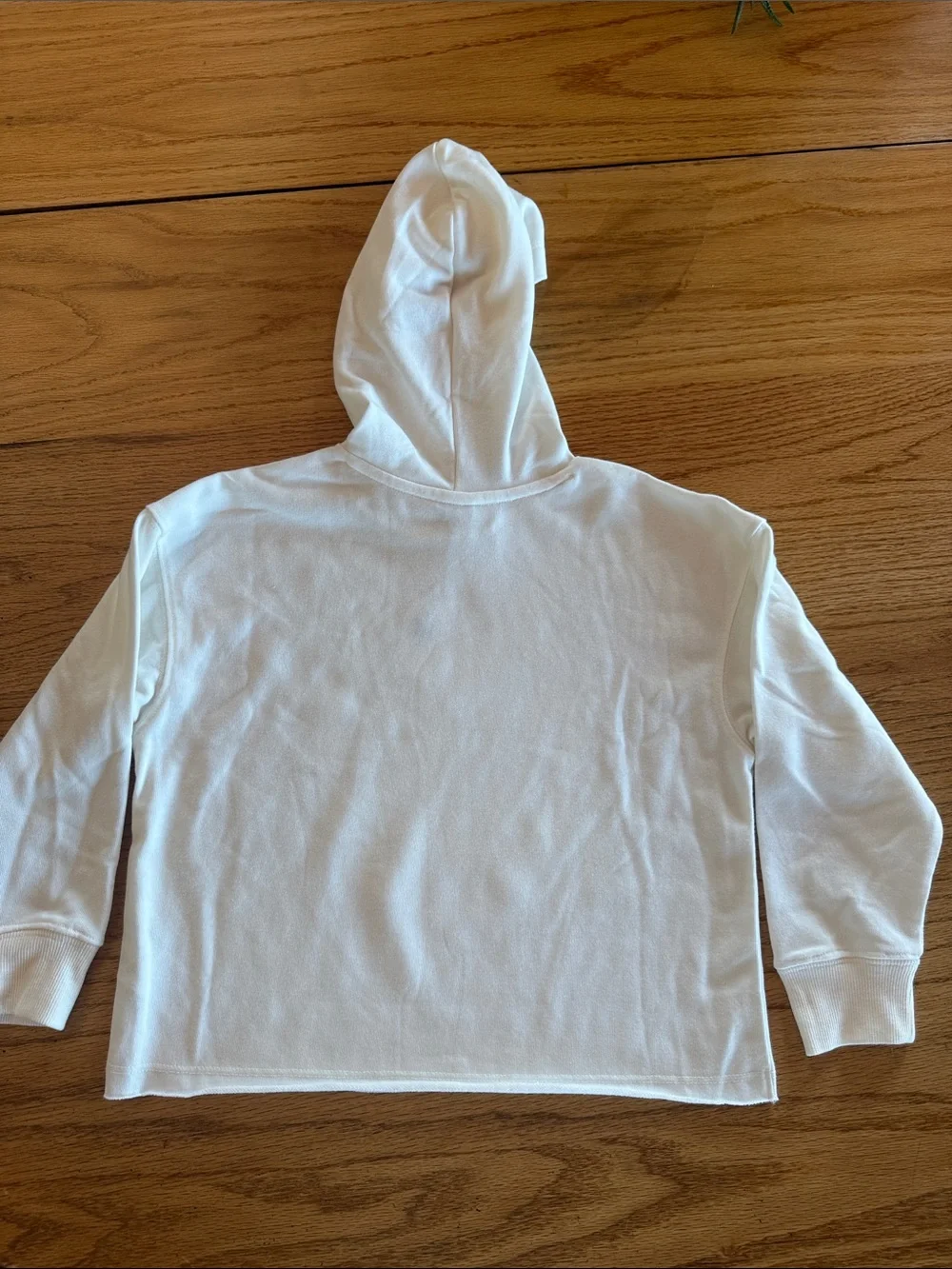 Old Navy White Hoodie with Pastel Palm & Bear Graphic